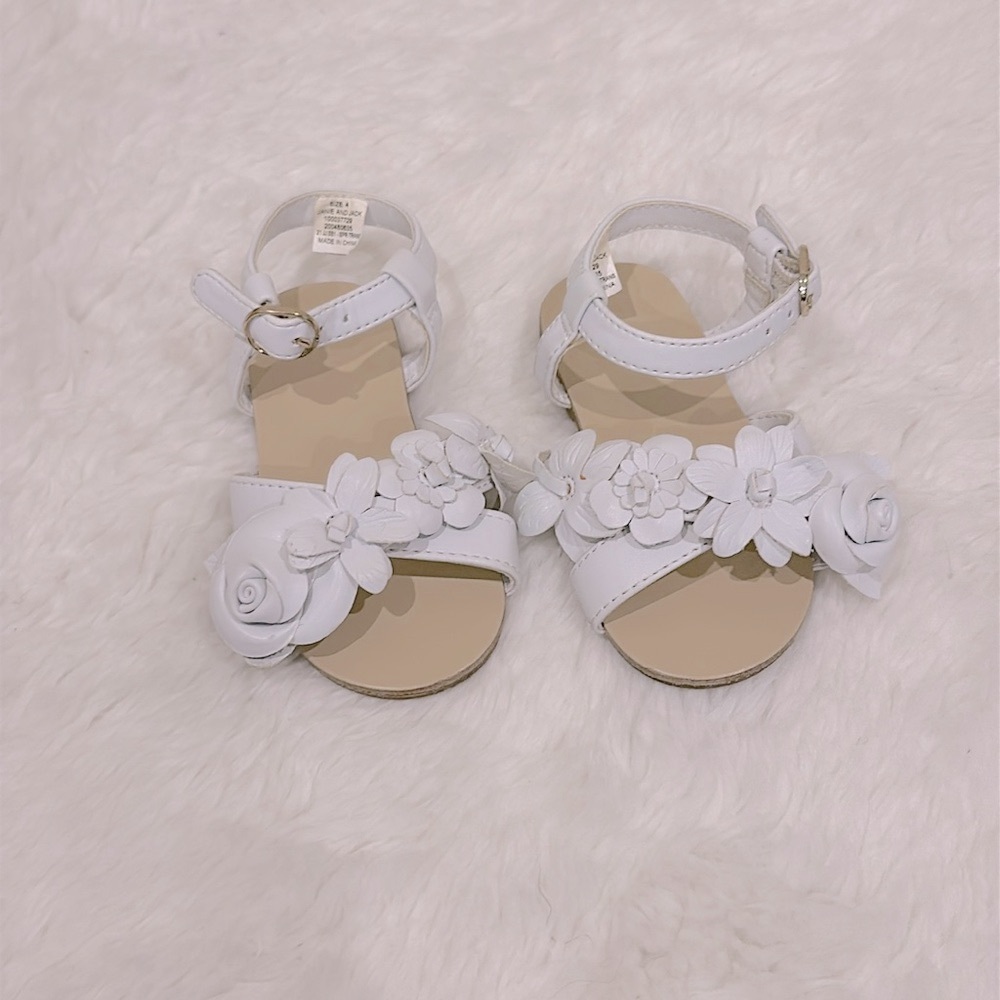 Janie and Jack - Floral Sandals - size 4